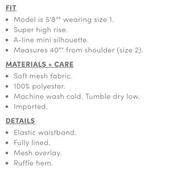 TORRID Mini A-Line Floral Mesh Pull-On Skirt NWT Size 4X - Picture 7 of 8